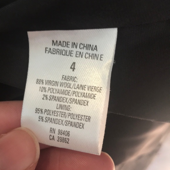 Theory size 4 charcoal blazer with silver stripes - Picture 4 of 4